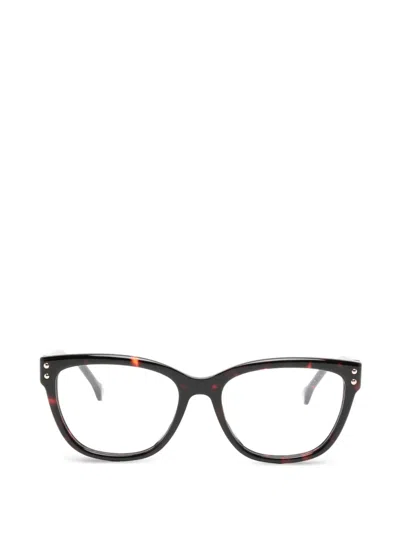 Carolina Herrera Tortoiseshell-effect Cat-eye Glasses In Brown