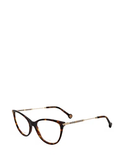 Carolina Herrera Tortoiseshell-effect Cat-eye Glasses In Multi