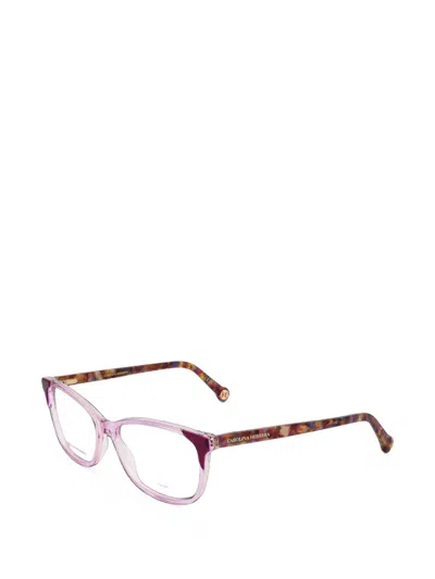 Carolina Herrera Tortoiseshell-effect Rectangle-frame Glasses In Multi