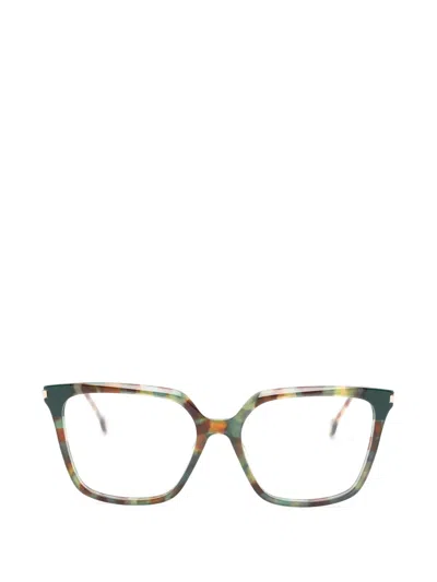 Carolina Herrera Tortoiseshell-effect Square-frame Glasses In Brown