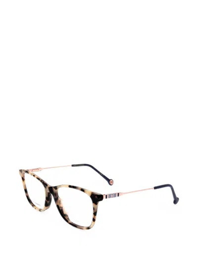 Carolina Herrera Tortoiseshell-effect Square-frame Glasses In Neutral