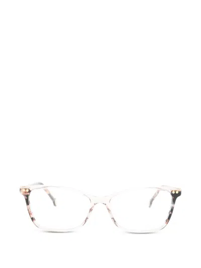 Carolina Herrera Tortoiseshell-temples Rectangle-frame Glasses In Multi