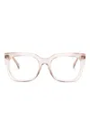 Carolina Herrera Translucent Oversize-frame Glasses In Pink