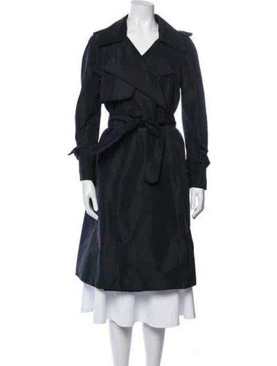Pre-owned Carolina Herrera Trench Coat In Black