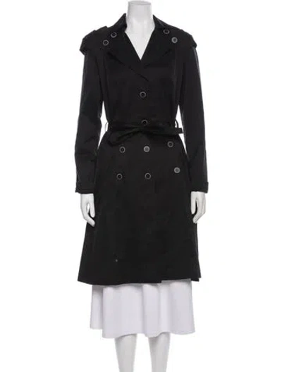Pre-owned Carolina Herrera Trench Coat In Gray