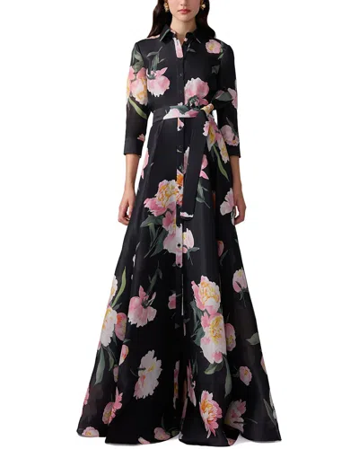 Carolina Herrera Trench Silk Gown In Black