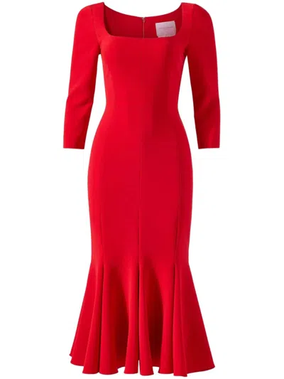 CAROLINA HERRERA TRUMPET MIDI DRESS