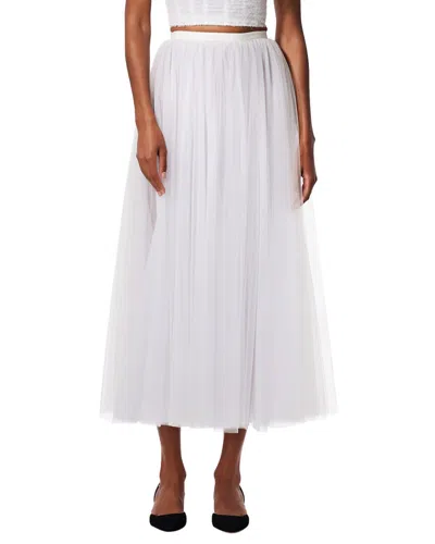 Carolina Herrera Tulle Midi Skirt In White