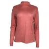 Carolina Herrera Turtleneck Sweater In Pink Silk In Pink