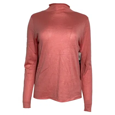 Carolina Herrera Turtleneck Sweater In Pink Silk