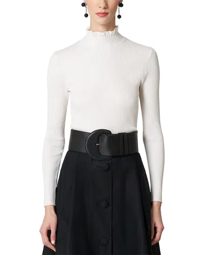 Carolina Herrera Turtleneck Wool-blend Sweater In White