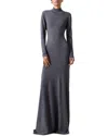 Carolina Herrera Turtleneck Wool Gown In Gray