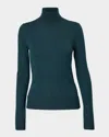 Carolina Herrera Rollkragenpullover Aus Wolle Und Seide In Green