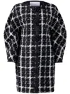 Carolina Herrera Tweed Coat In Black