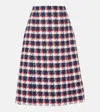Carolina Herrera Patterened Cotton-blend A-line Midi Skirt In Multicoloured