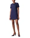 Carolina Herrera Crystal Embellished Stretch Crepe Minidress In Blue