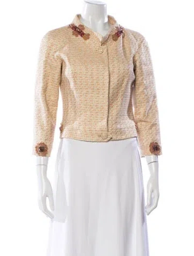 Pre-owned Carolina Herrera Tweed Pattern Jacket