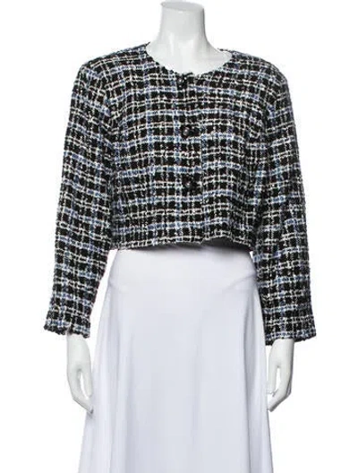 Pre-owned Carolina Herrera Tweed Pattern Jacket In Multicolor