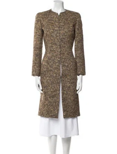 Pre-owned Carolina Herrera Tweed Printed Evening Jacket