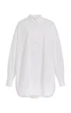 Carolina Herrera Twist-front Stretch-cotton Shirt In White