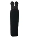 Carolina Herrera U-neck Column Gown In Black