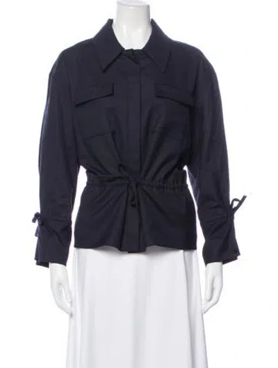 Pre-owned Carolina Herrera Utility Jacket In Blue