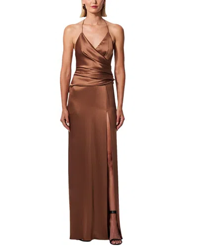 Carolina Herrera V-neck Dress In Brown