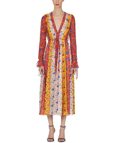 CAROLINA HERRERA CAROLINA HERRERA V-NECK MIDI DRESS