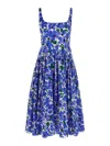 Carolina Herrera Floral Stretch-cotton Midi Dress