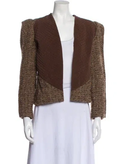 Pre-owned Carolina Herrera Vintage 1980's Evening Jacket In Brown