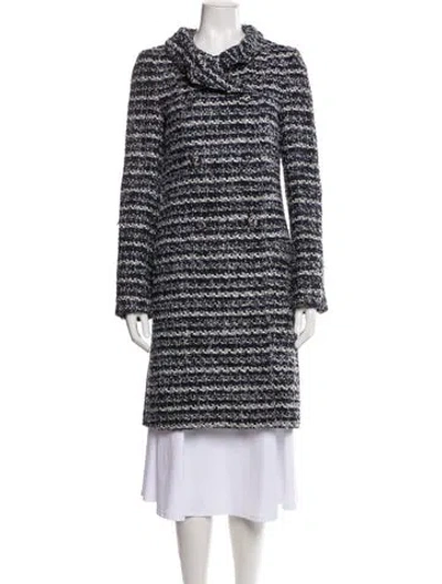 Pre-owned Carolina Herrera Vintage 2009 Coat In Blue