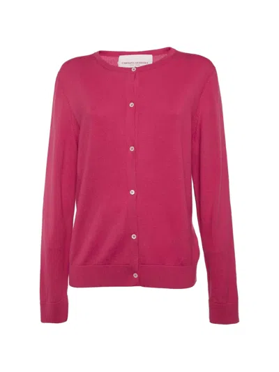 Pre-owned Carolina Herrera Vintage Button-front Cardigan In Pink