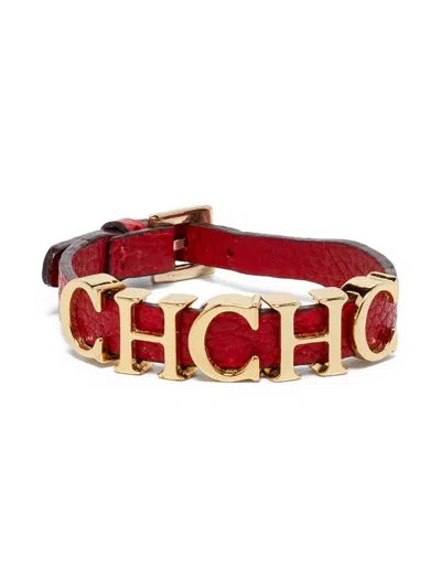 Pre-owned Carolina Herrera Vintage Ch Logo Bracelet