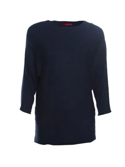 Pre-owned Carolina Herrera Vintage Crew-neck Sweater In Blue