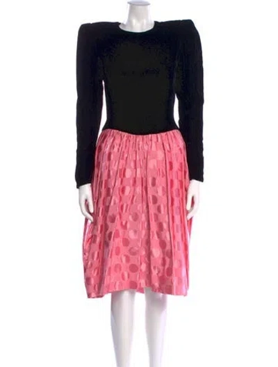 Pre-owned Carolina Herrera Vintage Knee-length Dress In Black