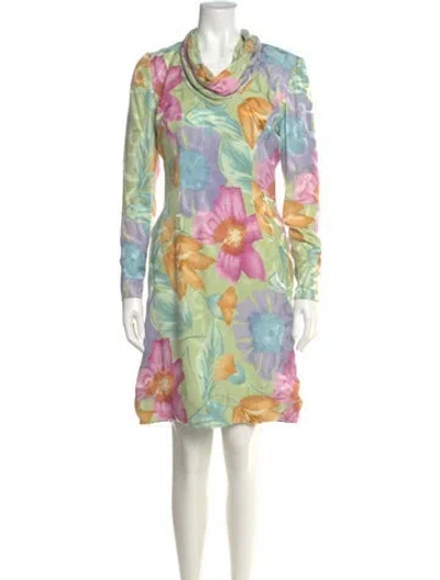 Pre-owned Carolina Herrera Vintage Knee-length Dress In Green