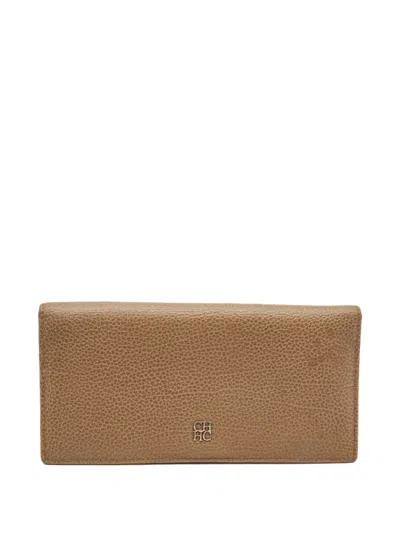 Pre-owned Carolina Herrera Vintage Leather Wallet