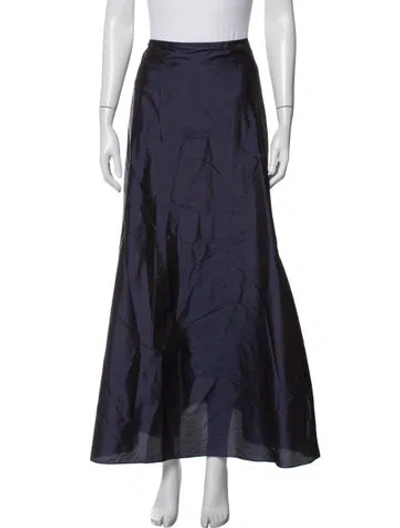 Pre-owned Carolina Herrera Vintage Long Skirt In Blue