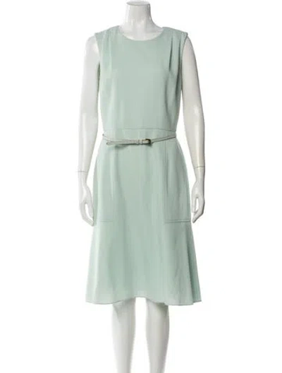 Pre-owned Carolina Herrera Vintage Midi Length Dress In Green