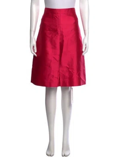 Pre-owned Carolina Herrera Vintage Midi Length Skirt In Pink