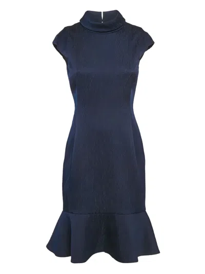 Pre-owned Carolina Herrera Vintage Mock-neck Peplum Dress