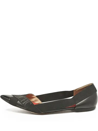 Pre-owned Carolina Herrera Vintage Pointed-toe Strappy Flats