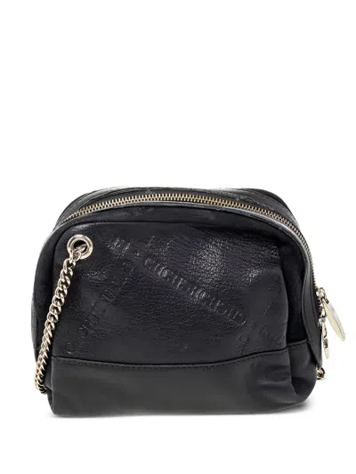 Pre-owned Carolina Herrera Vintage  Logo-embossed Leather Crossbody Bag