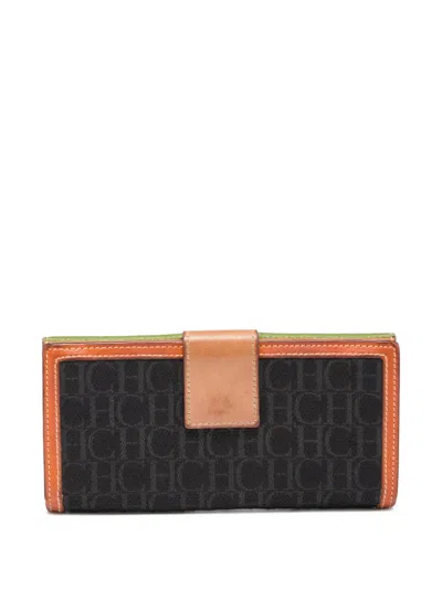 Pre-owned Carolina Herrera Vintage  Monogram-jacquard Wallet