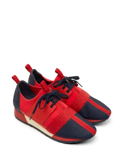 Pre-owned Carolina Herrera Vintage Pull-tab Sneakers In Red