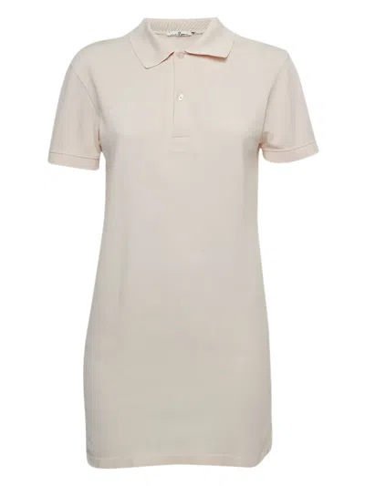 Pre-owned Carolina Herrera Vintage Short-sleeve Polo-neck Dress In Pink
