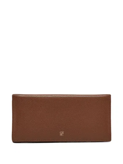 Pre-owned Carolina Herrera Vintage Textured Leather Wallet