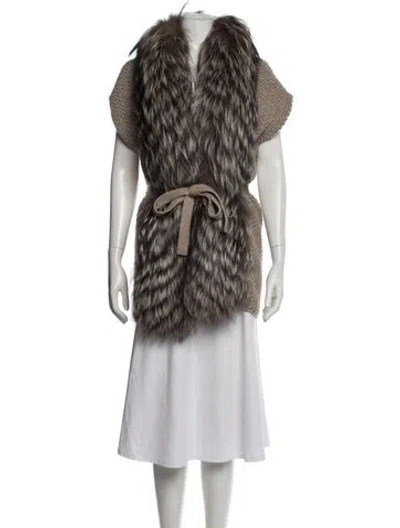 Pre-owned Carolina Herrera Vintage Virgin Wool Sweater In Neutrals