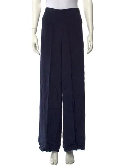 Pre-owned Carolina Herrera Vintage Wide Leg Pants W/ Tags In Blue
