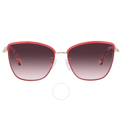 Carolina Herrera Violet Gradient Pink Rectangular Ladies Sunglasses She160n 0a93 56